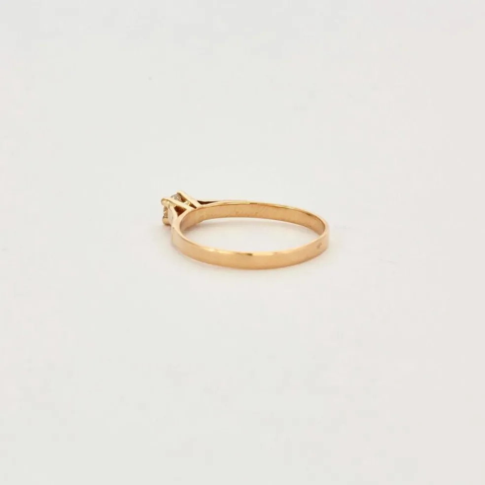 Bague solitaire Or jaune Diamant