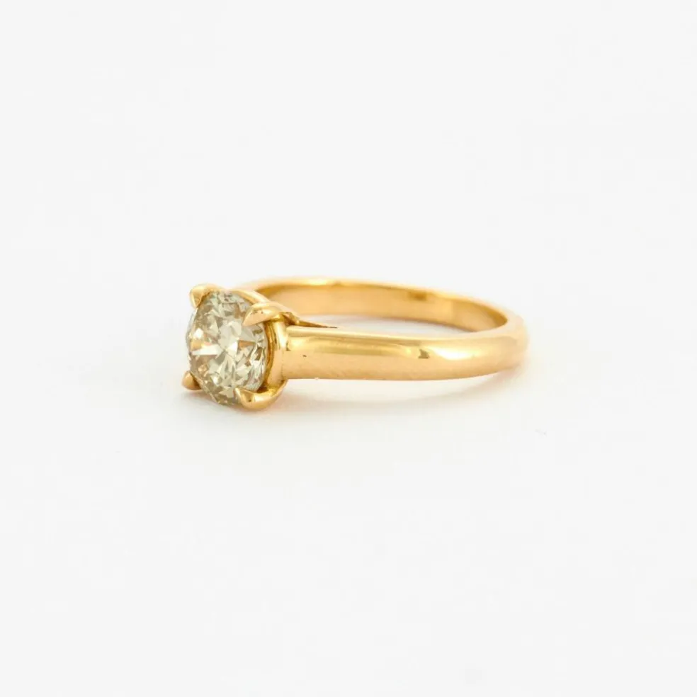 Bague solitaire Or jaune Diamant