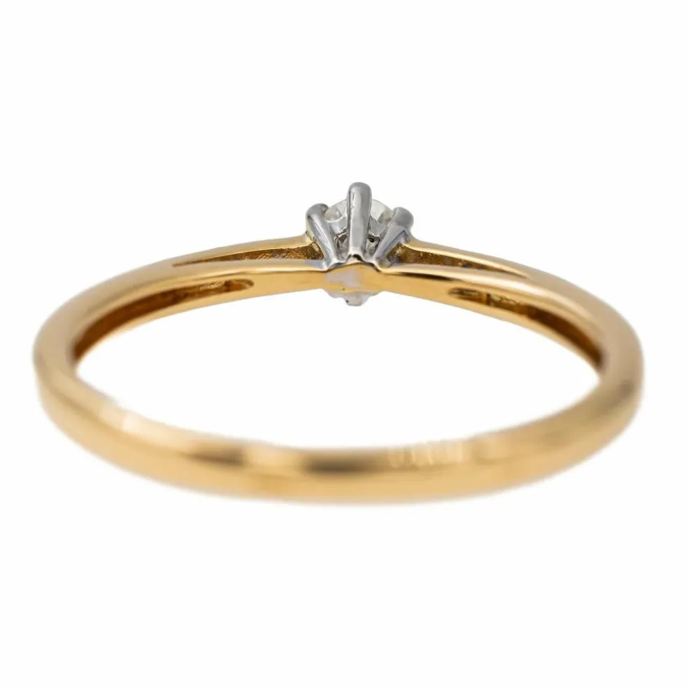 Bague Solitaire Or jaune Diamant