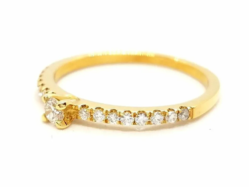 Bague Solitaire Or jaune Diamant