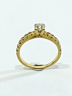 Bague Solitaire Or Jaune Diamant 0.30ct