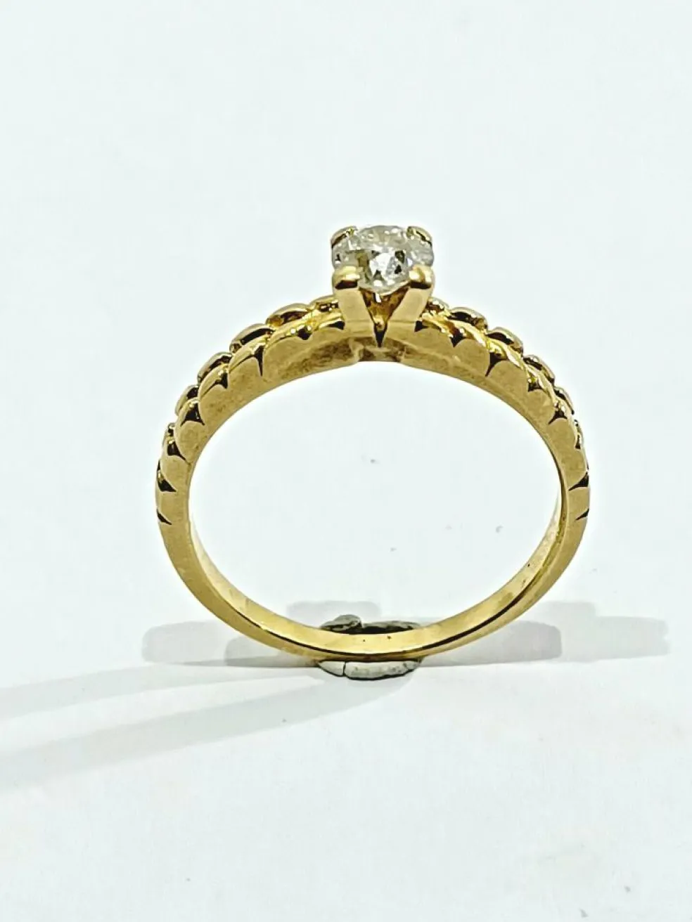 Bague Solitaire Or Jaune Diamant 0.30ct