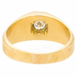 Bague solitaire or jaune diamant