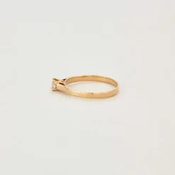 Bague solitaire Or jaune Diamant
