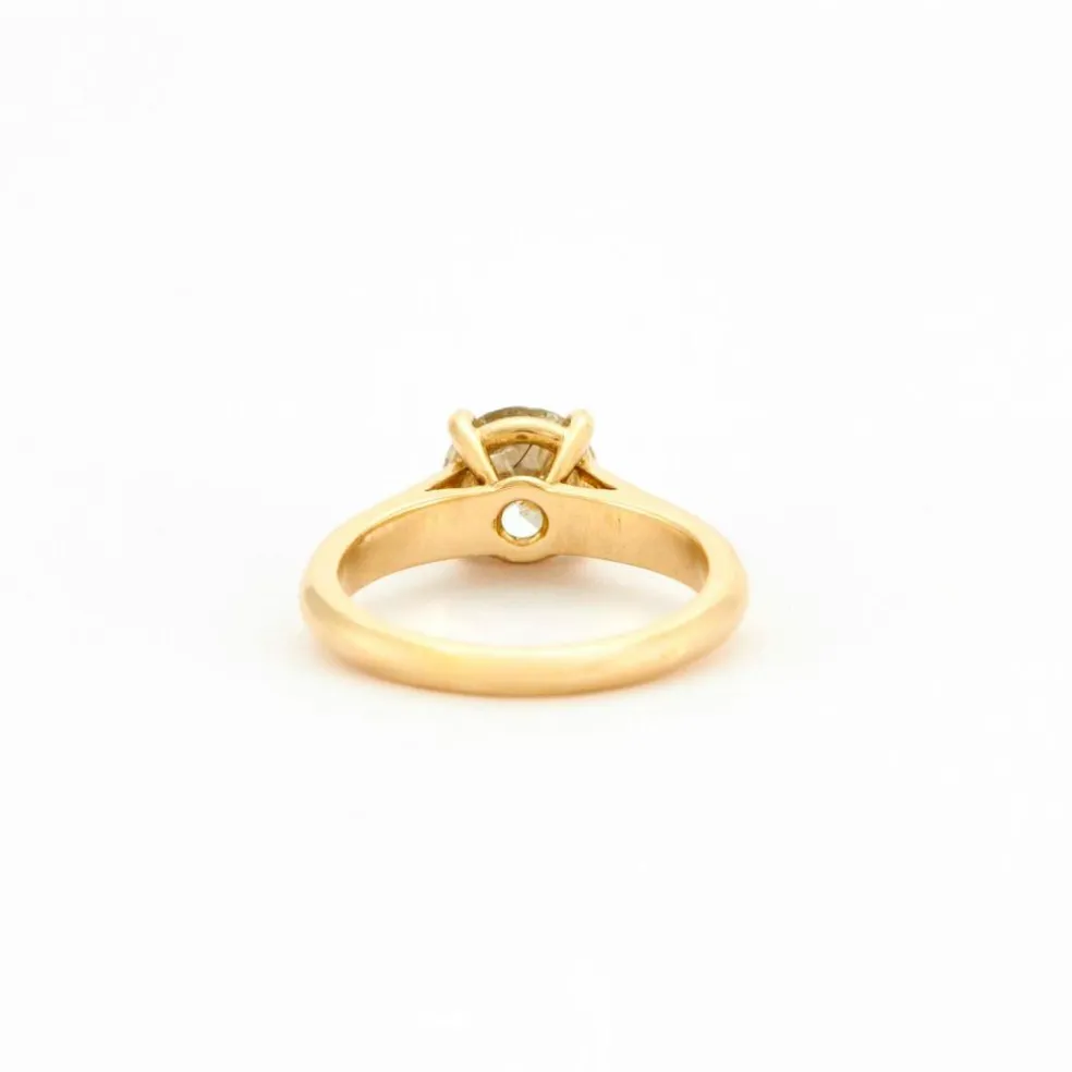 Bague solitaire Or jaune Diamant