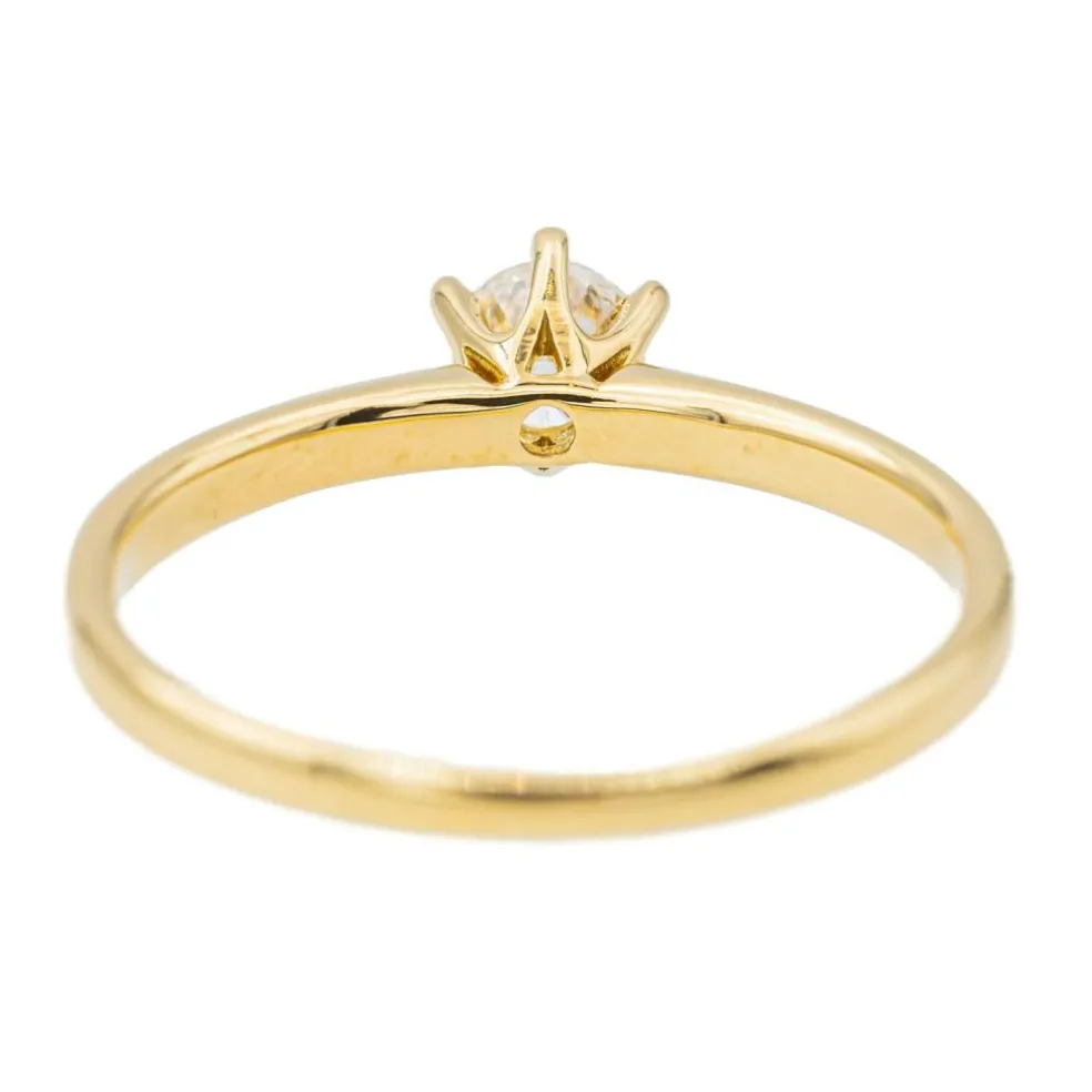 Bague Solitaire Or jaune Diamant