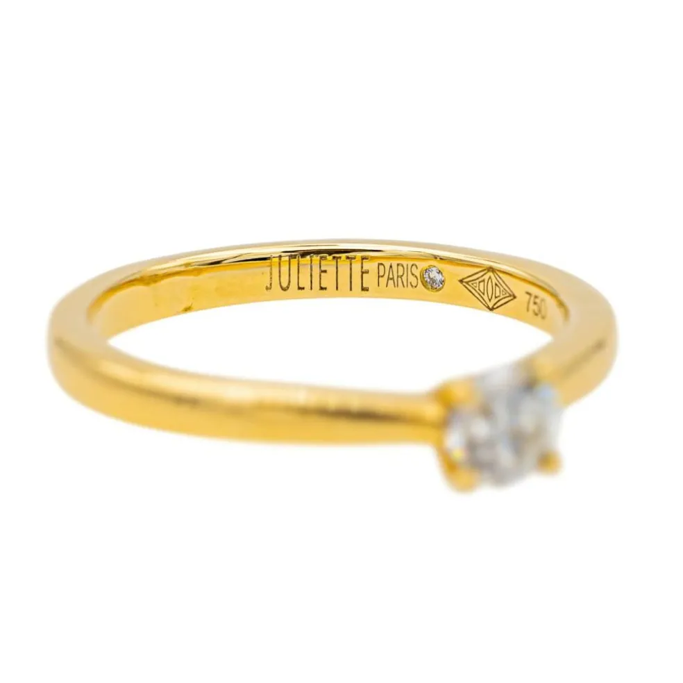 Bague Solitaire Or jaune Diamant