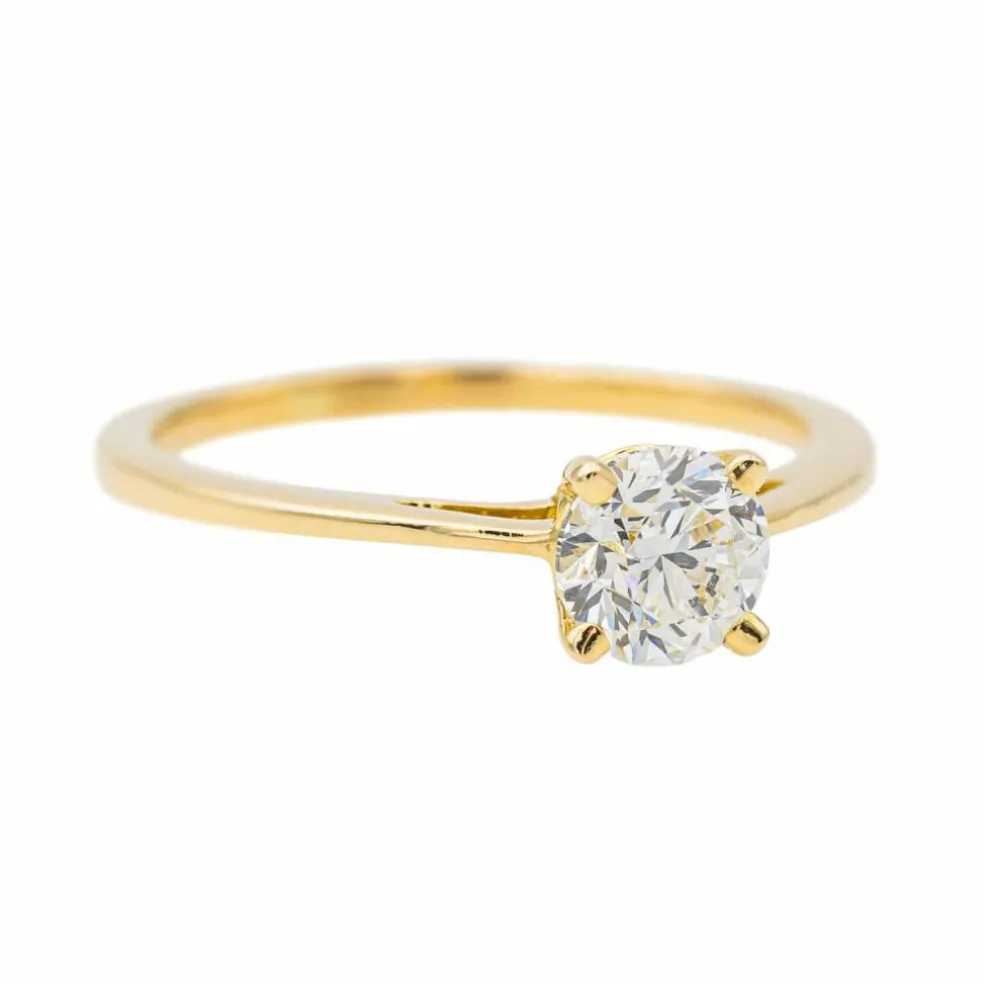 Bague Solitaire Or jaune Diamant