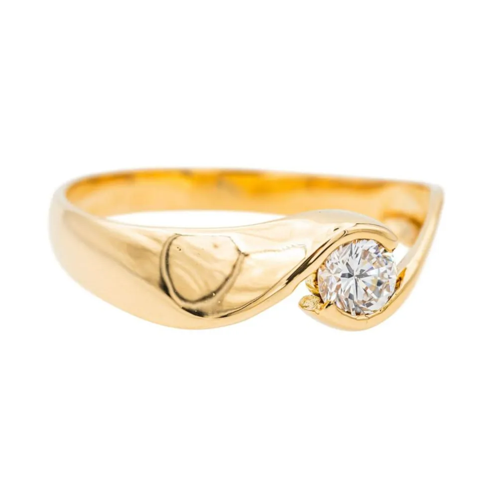 Bague Solitaire Or jaune Diamant