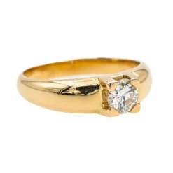 Bague Solitaire Or jaune Diamant