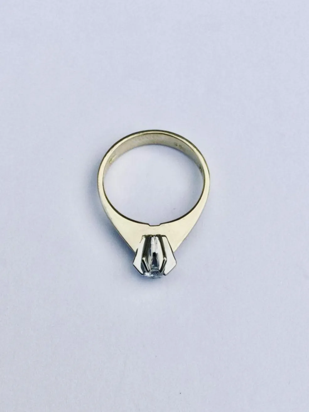 Bague Solitaire Or Jaune Diamant 0.16ct