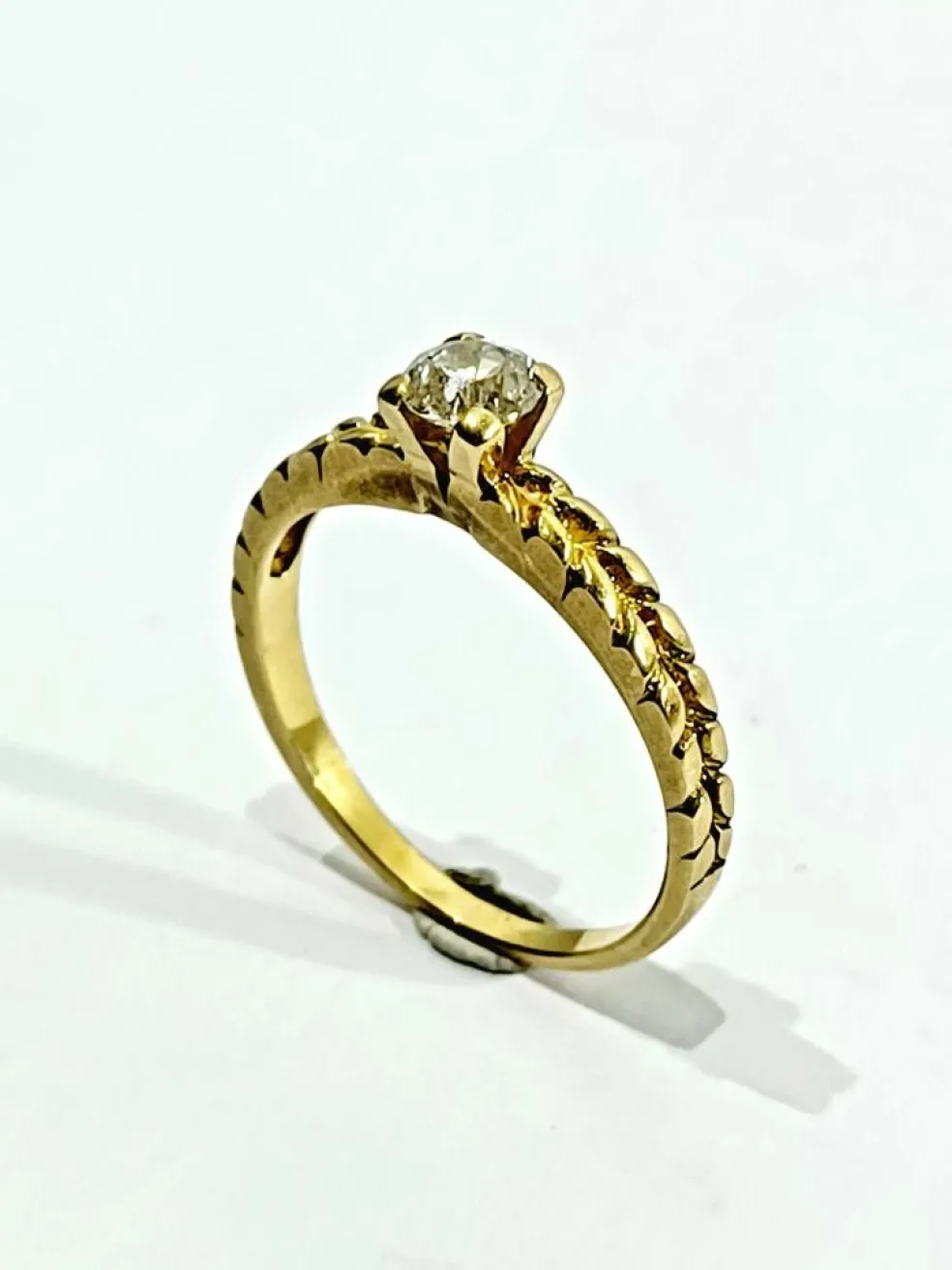 Bague Solitaire Or Jaune Diamant 0.30ct