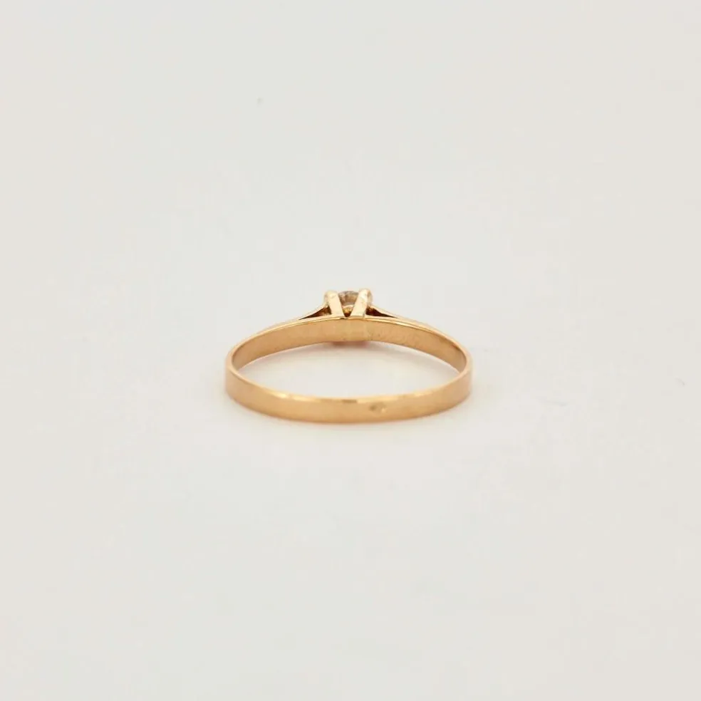 Bague solitaire Or jaune Diamant