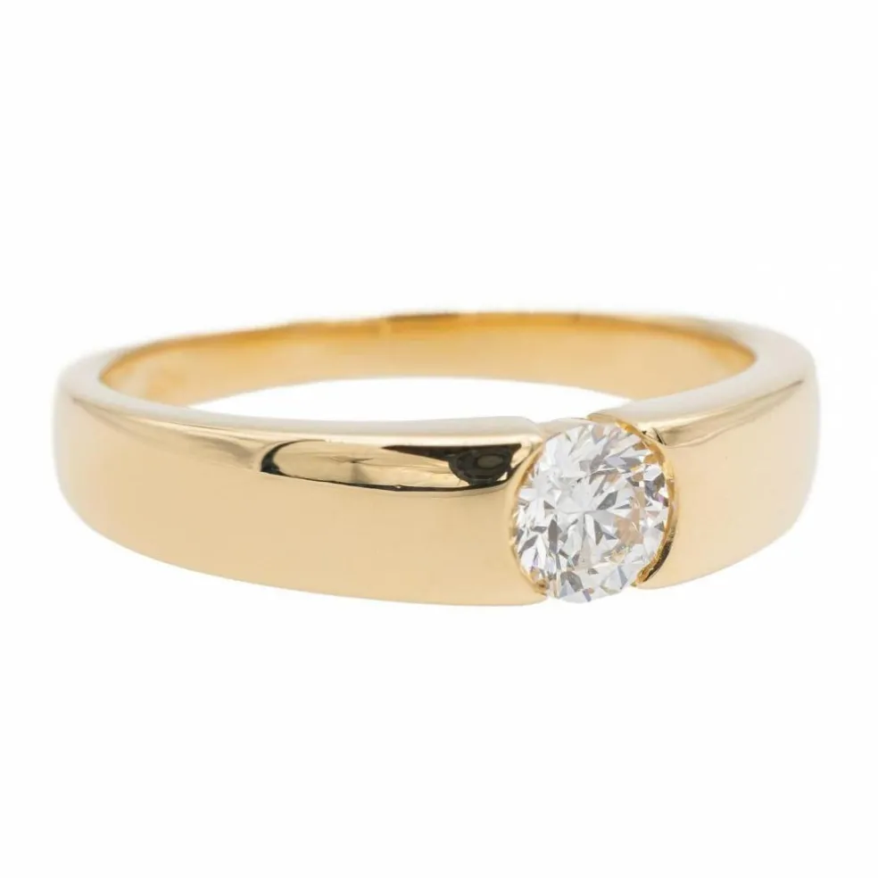 Bague Solitaire Or jaune Diamant