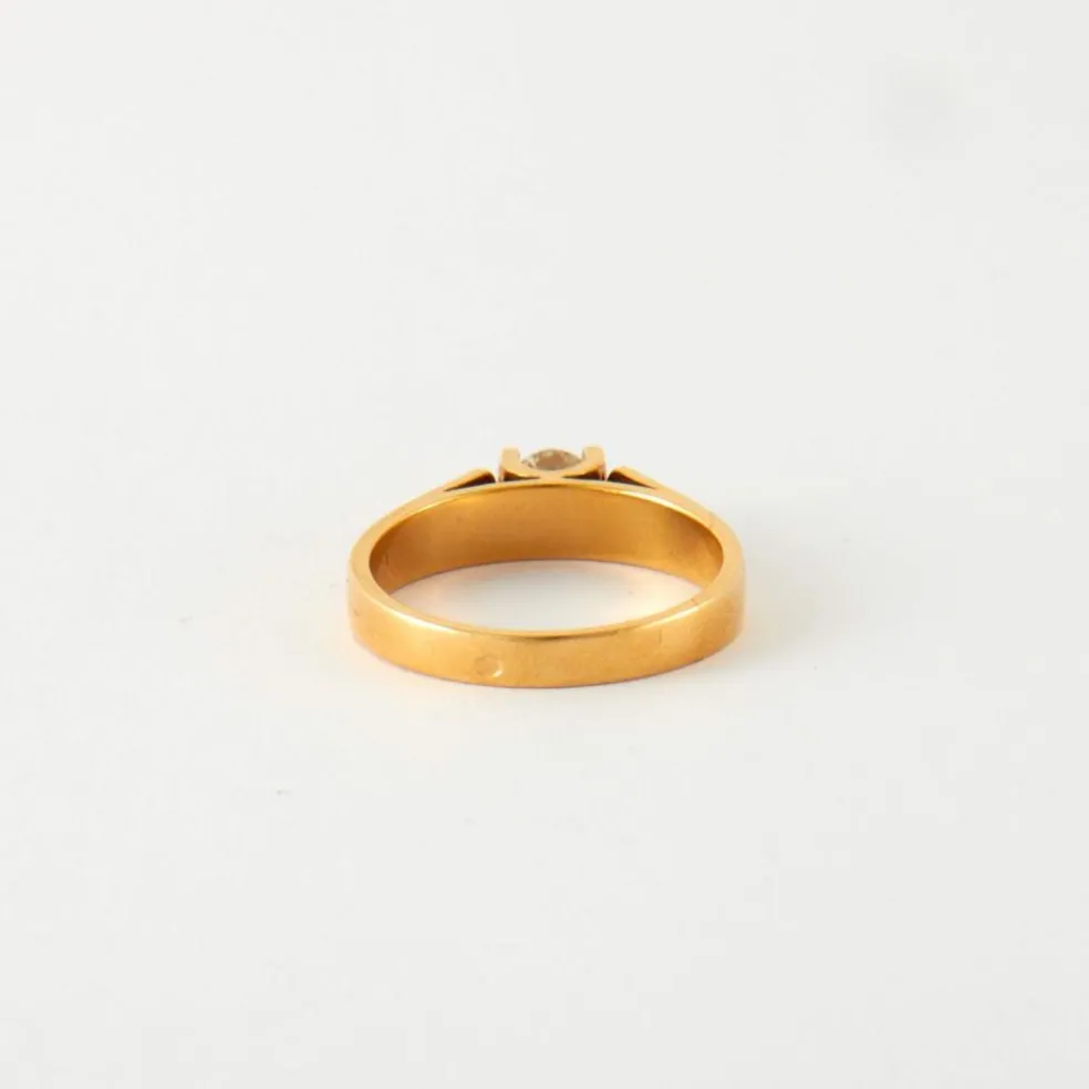 Bague Solitaire Or jaune Diamant 0.26ct