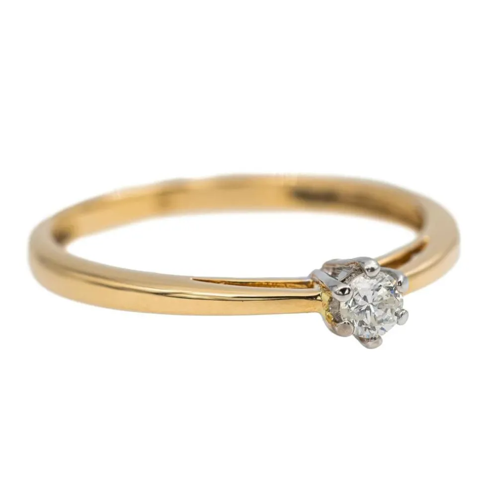 Bague Solitaire Or jaune Diamant