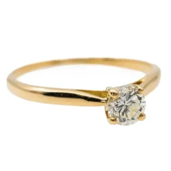Bague Solitaire Or jaune Diamant