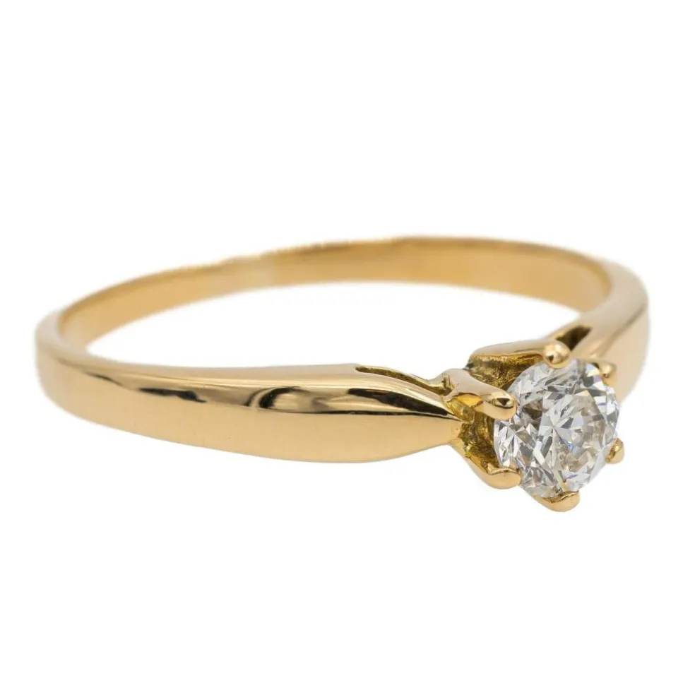 Bague Solitaire Or jaune Diamant