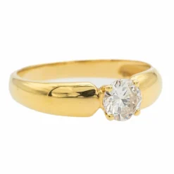 Bague Solitaire Or jaune Diamant