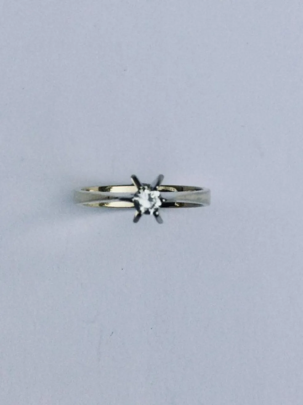 Bague Solitaire Or Jaune Diamant 0.16ct