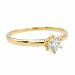 Bague Solitaire Or jaune Diamant