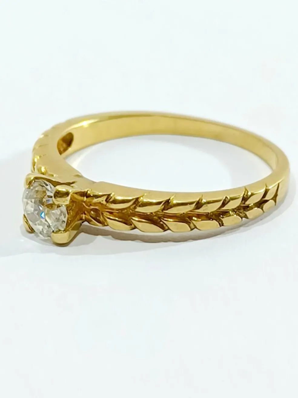 Bague Solitaire Or Jaune Diamant 0.30ct
