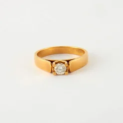 Bague Solitaire Or jaune Diamant 0.26ct