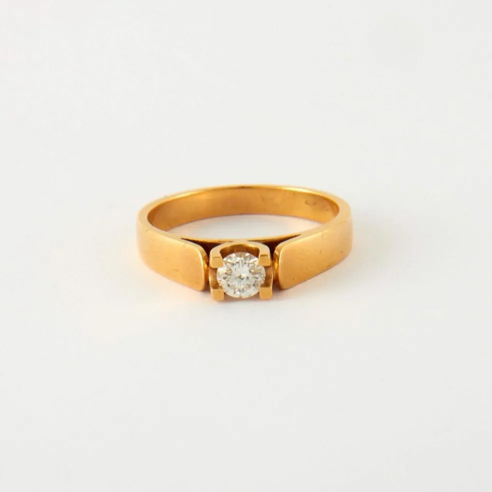 Bague Solitaire Or jaune Diamant 0.26ct