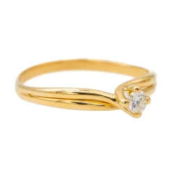 Bague Solitaire Or jaune Diamant