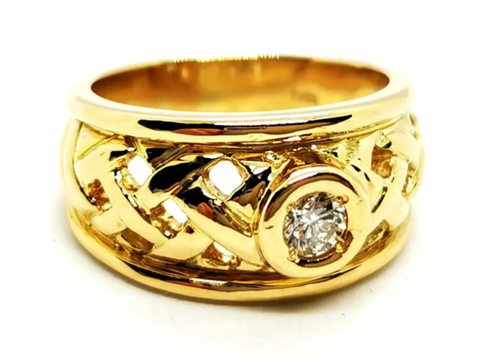 Bague Solitaire Or jaune Diamant