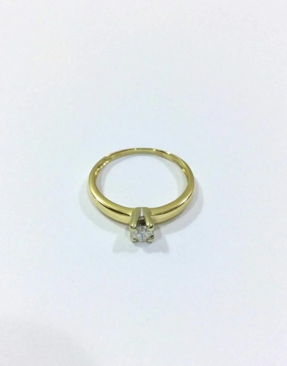 Bague Solitaire Or Jaune Diamant 0.14ct