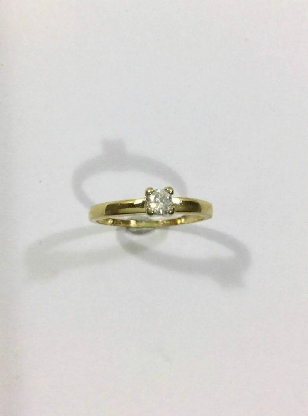 Bague Solitaire Or Jaune Diamant 0.14ct