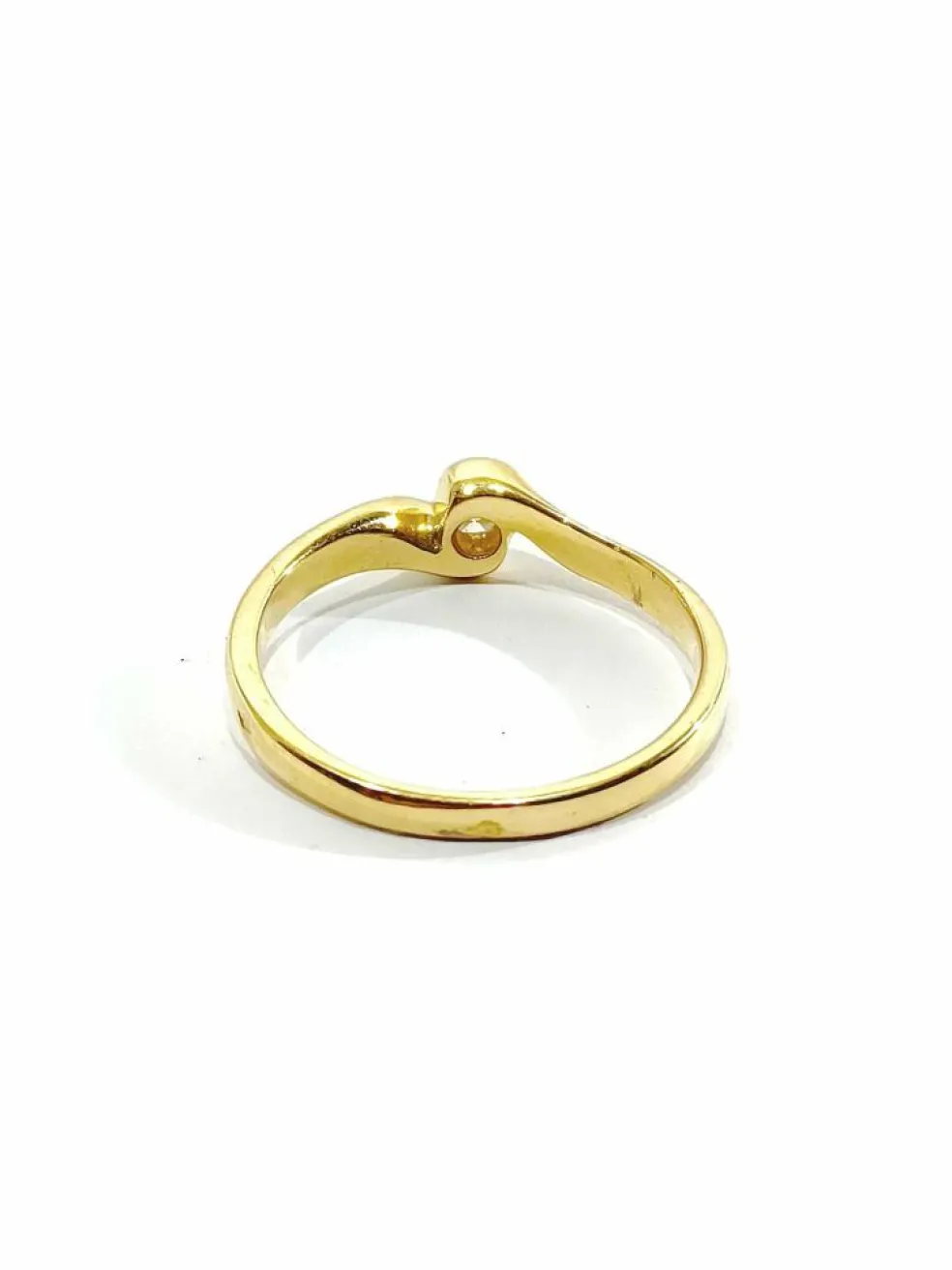 Bague Solitaire Or Jaune Diamant 0.13ct