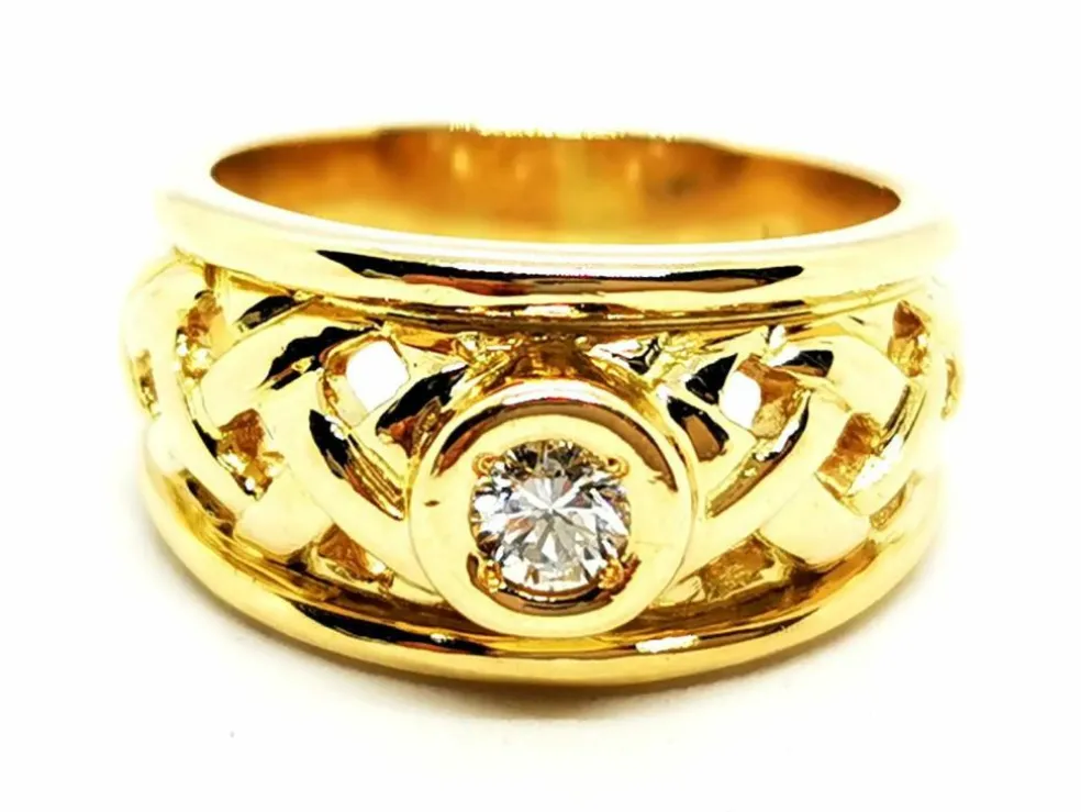Bague Solitaire Or jaune Diamant