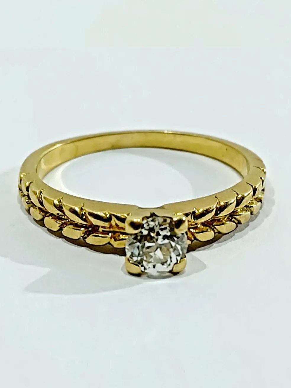 Bague Solitaire Or Jaune Diamant 0.30ct