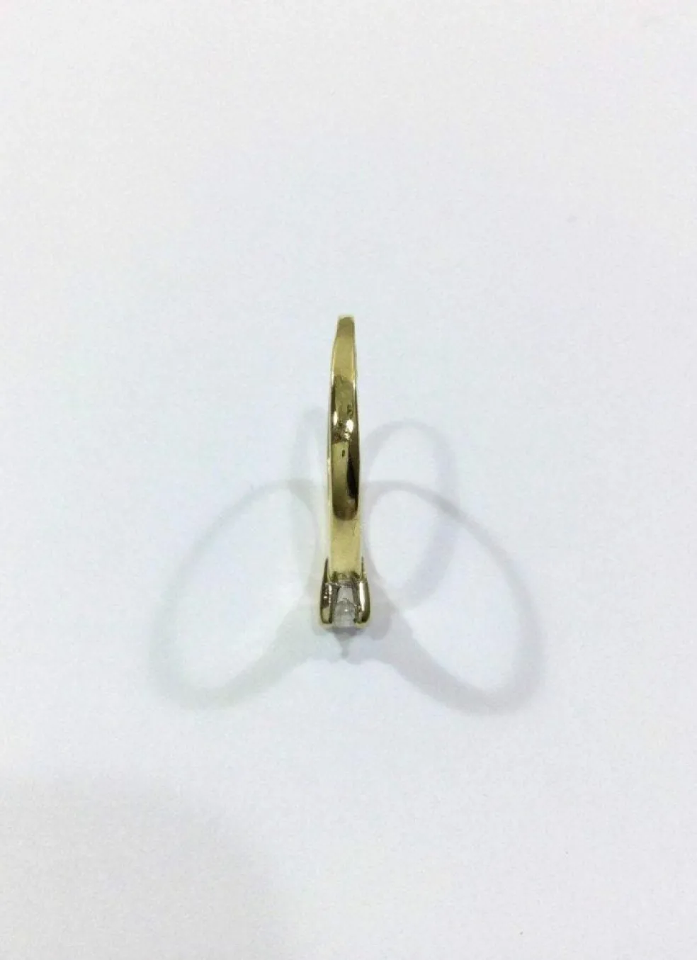 Bague Solitaire Or Jaune Diamant 0.14ct