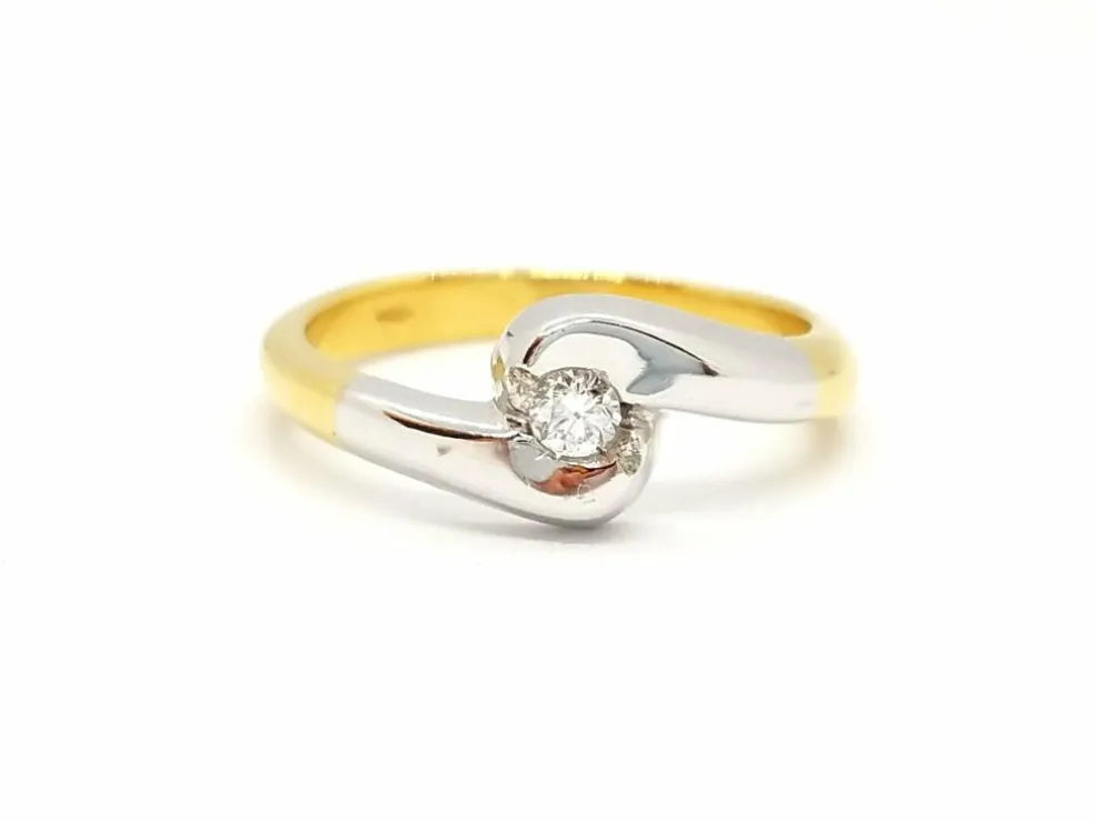 Bague Solitaire Or jaune Diamant