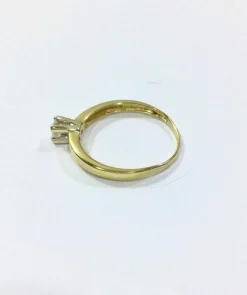 Bague Solitaire Or Jaune Diamant 0.14ct