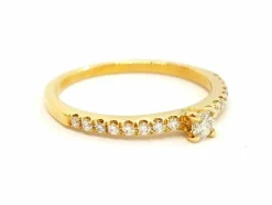 Bague Solitaire Or jaune Diamant