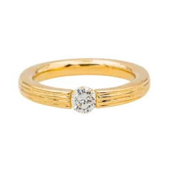 Bague Solitaire Or rose Diamant