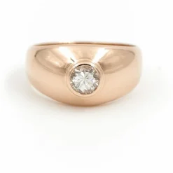 Bague Solitaire Or rose Diamant