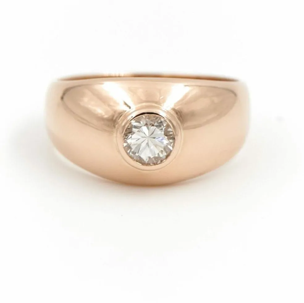 Bague Solitaire Or rose Diamant