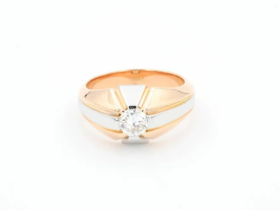 Bague Solitaire Or rose Diamant