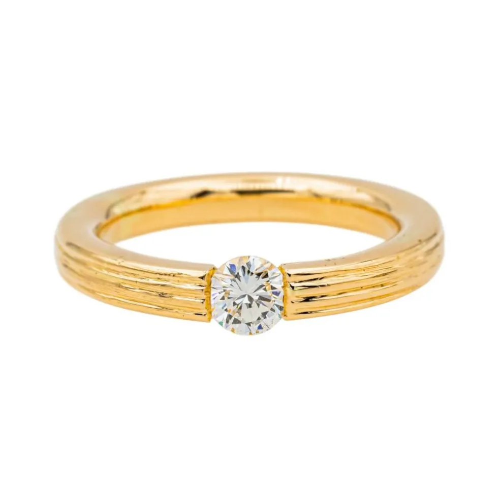 Bague Solitaire Or rose Diamant