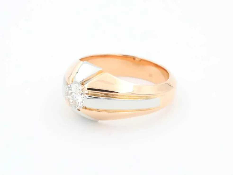 Bague Solitaire Or rose Diamant