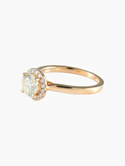 Bague Solitaire Or rose Diamants
