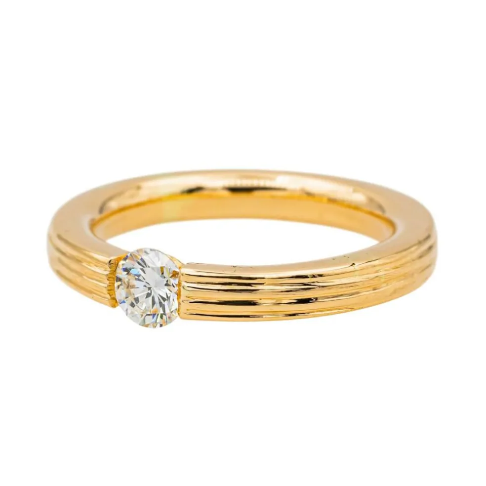 Bague Solitaire Or rose Diamant