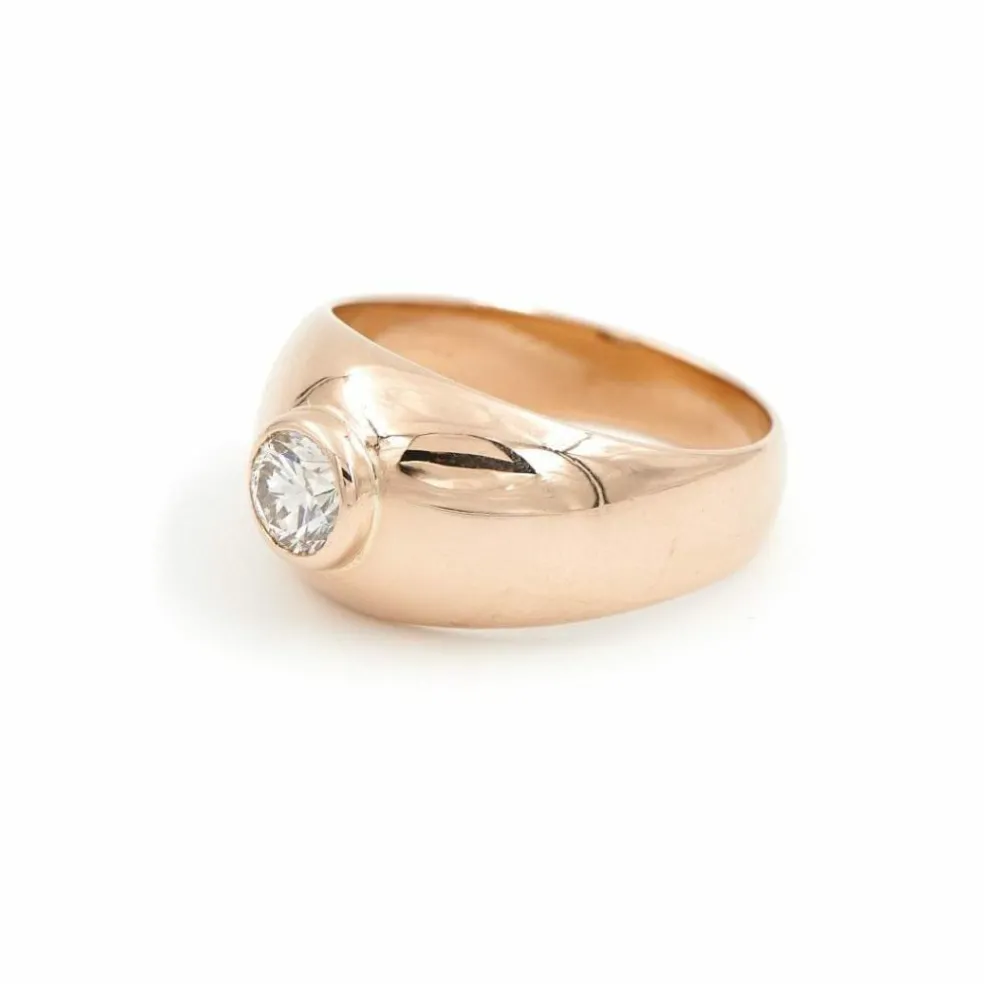 Bague Solitaire Or rose Diamant