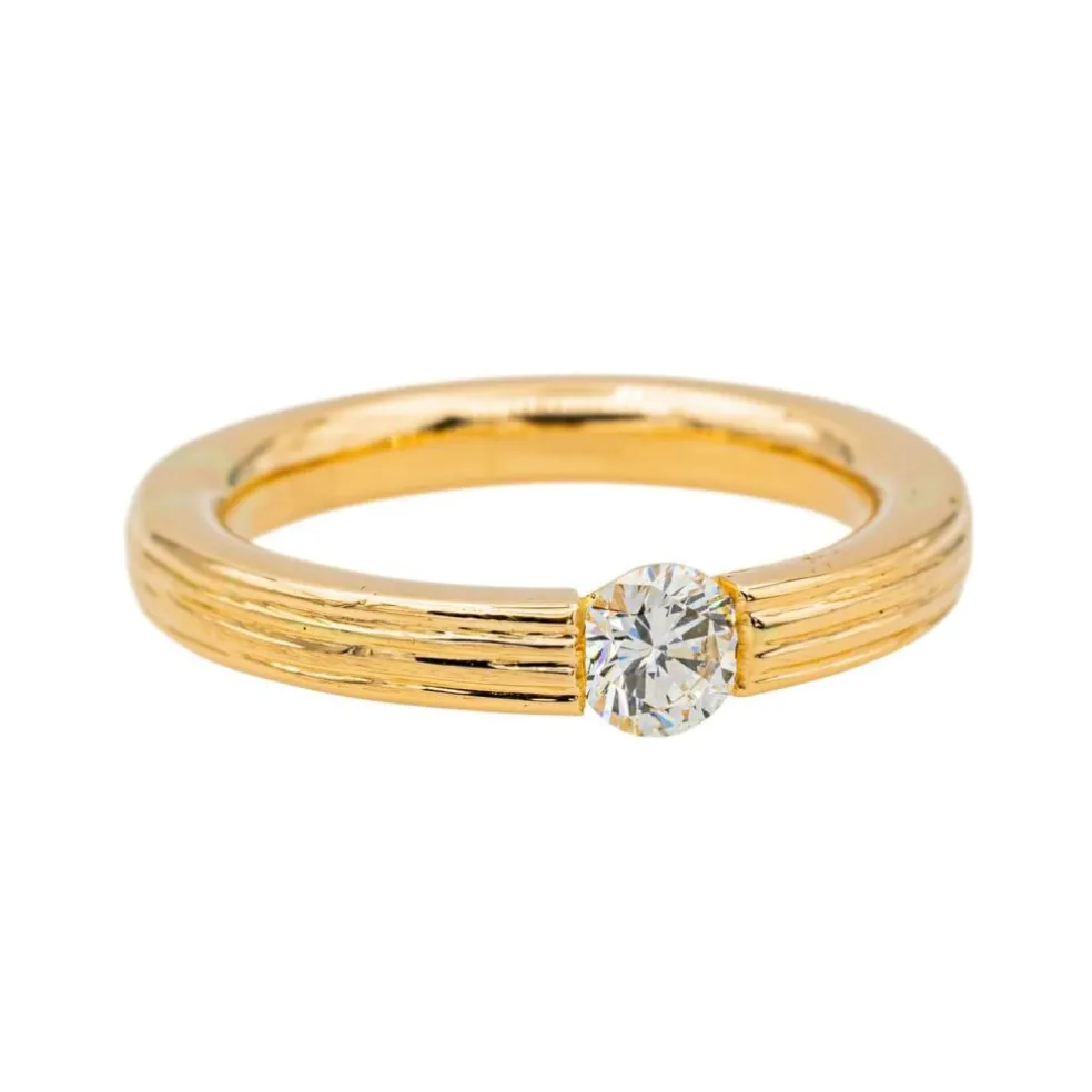 Bague Solitaire Or rose Diamant