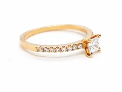 Bague Solitaire Or rose Diamant